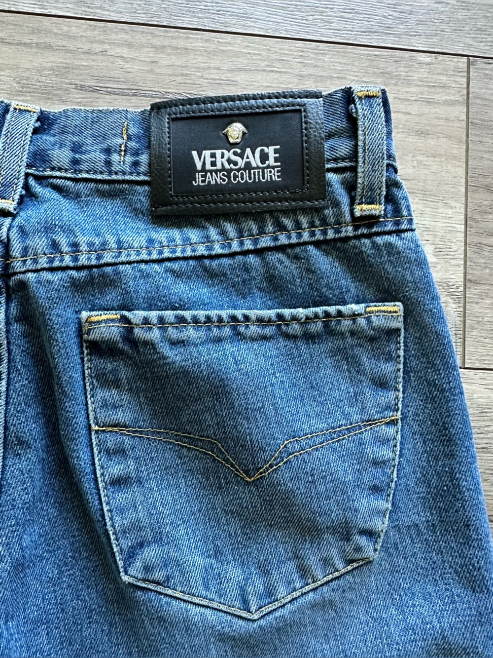 Versace Women's Straight Leg Jeans in Medium Blue Denim - Picture 8 of 12